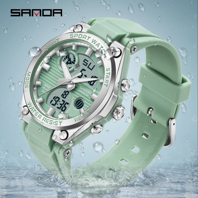 Chronograph Sport Watch - SANDA Brand G Style LED Digital