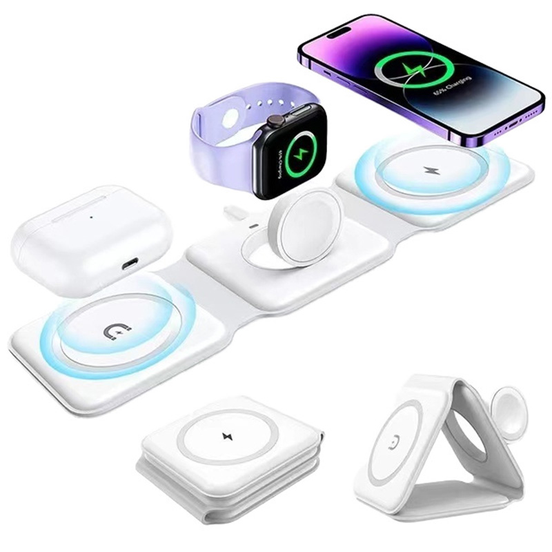 Smartwatch Watches For Iphone - 3-in-1 Magnetic Folding Wireless Charger, 15W