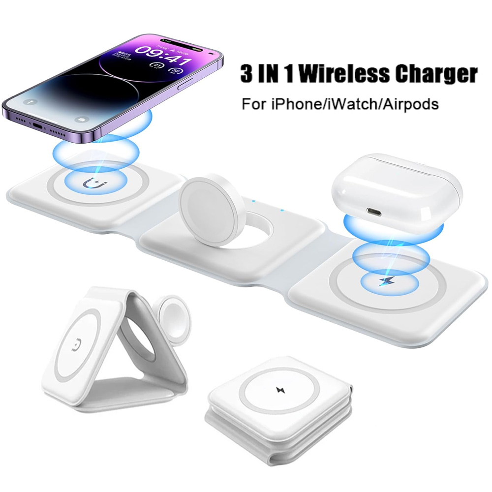 Smartwatch Watches For Iphone - 3 In 1 Wireless Charging Station