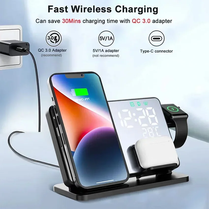 Wireless Charger Alarm Clock S - Watches Smartwatch Samsung recension och pris