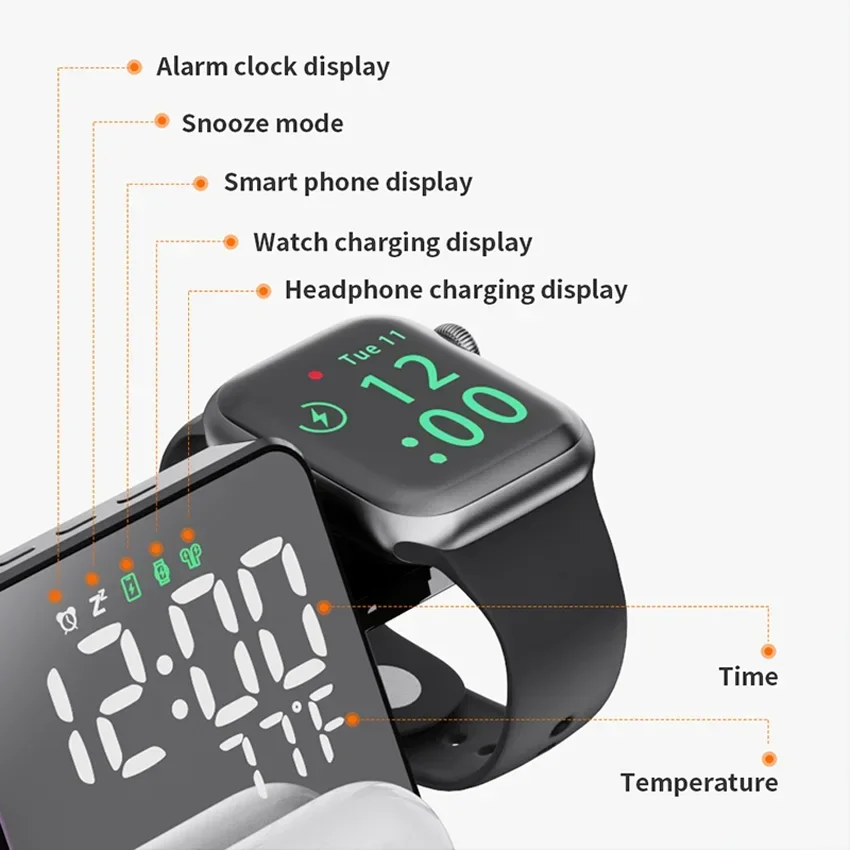 Wireless Charger Alarm Clock S - Watches Smartwatch Samsung recension och pris