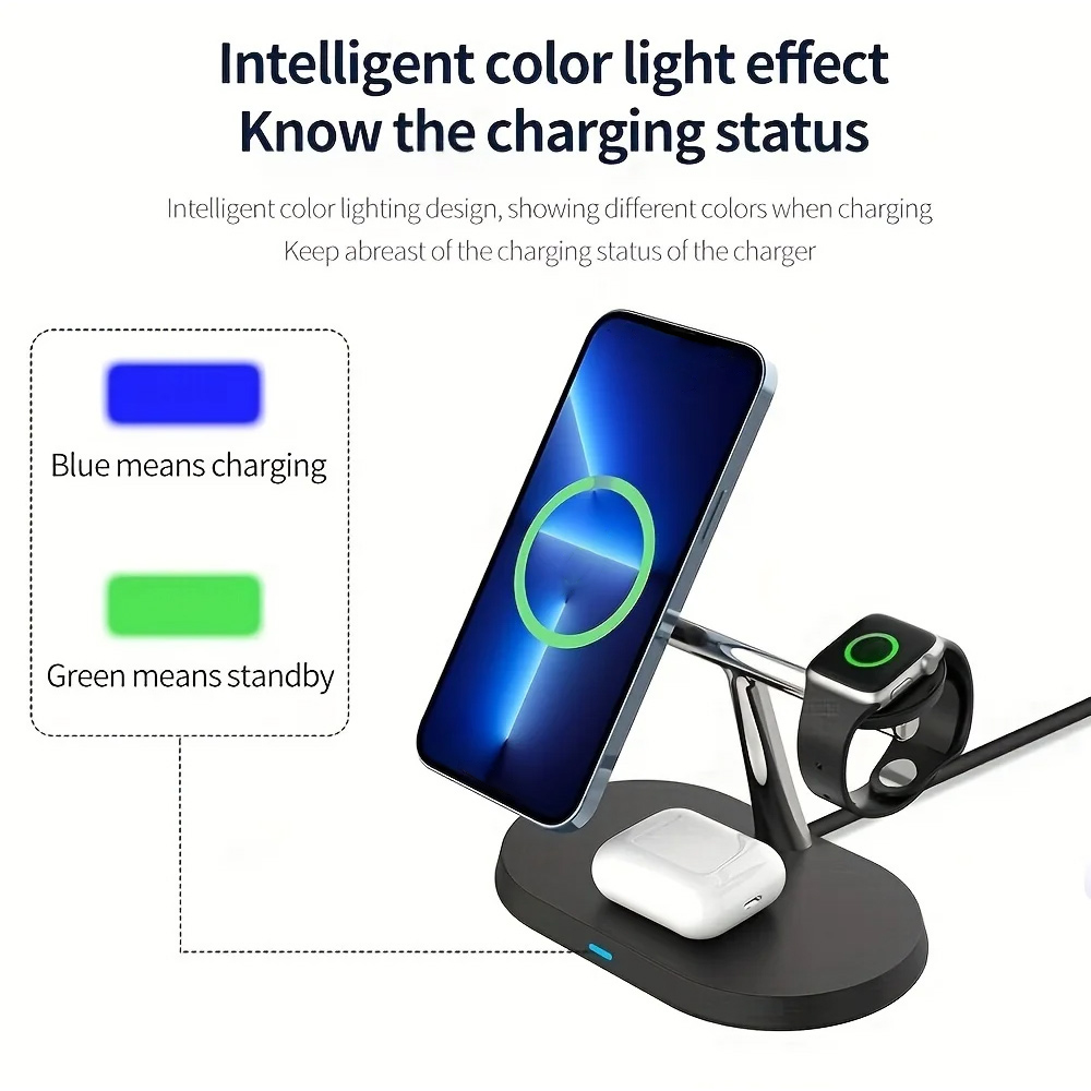 3 in 1 Magnetic Wireless Charg - Smartwatch Watches For Iphone recension och pris