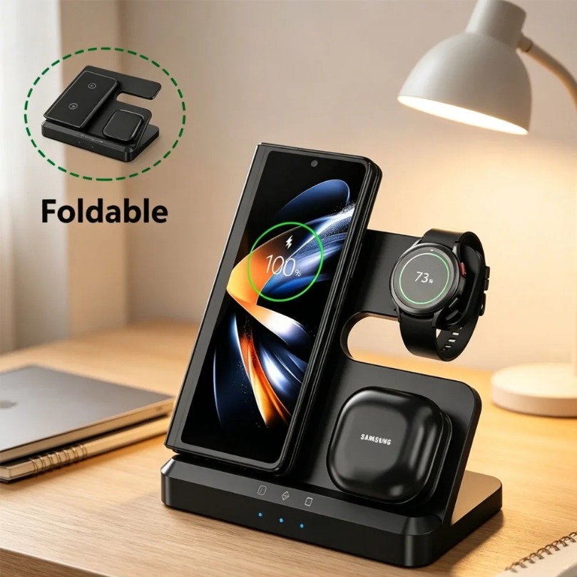 3 in 1 Fast Wireless Charger F - Watches Smartwatch Samsung recension och pris