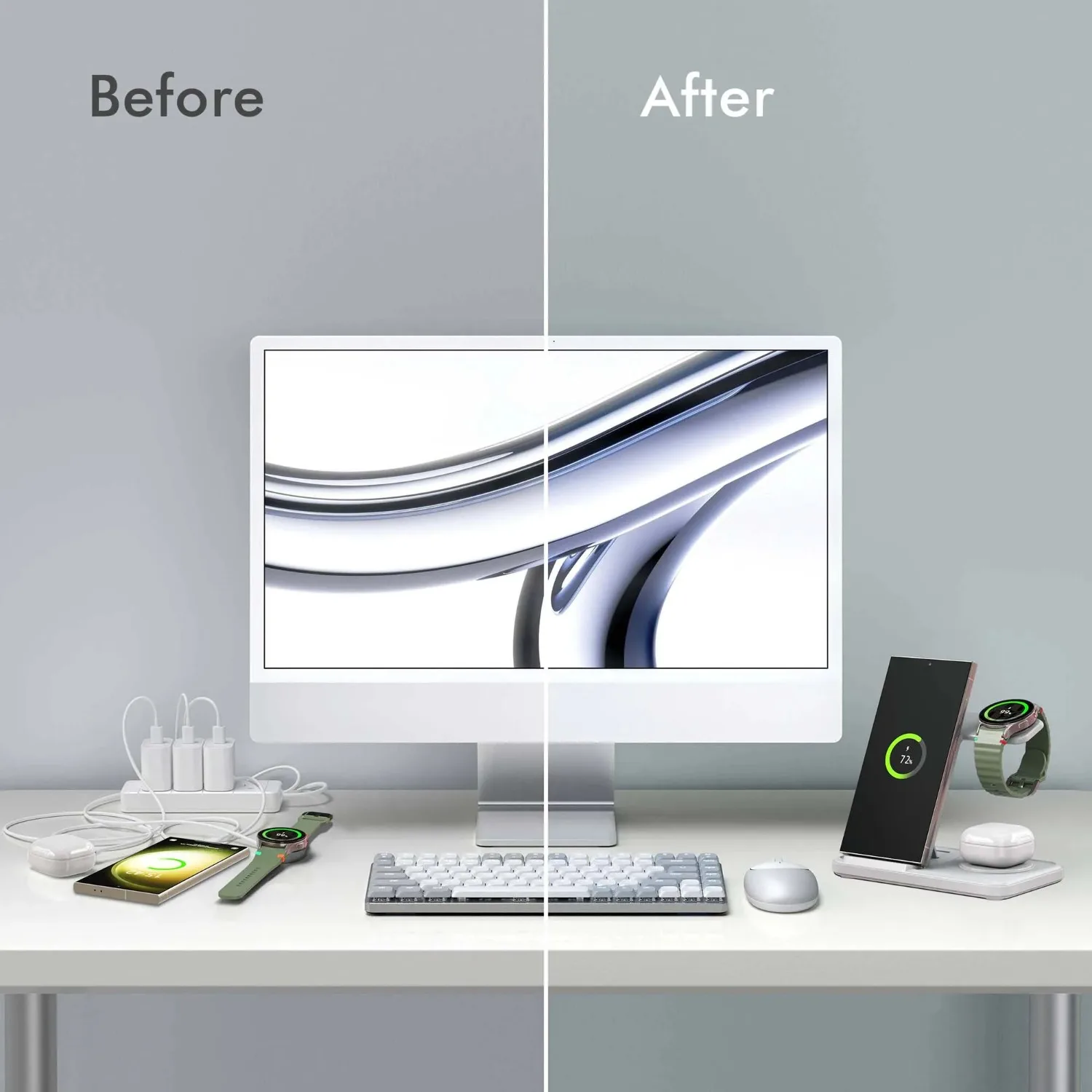 Desktop 3-in-1 Wireless Charge - Watches Smartwatch Samsung recension och pris