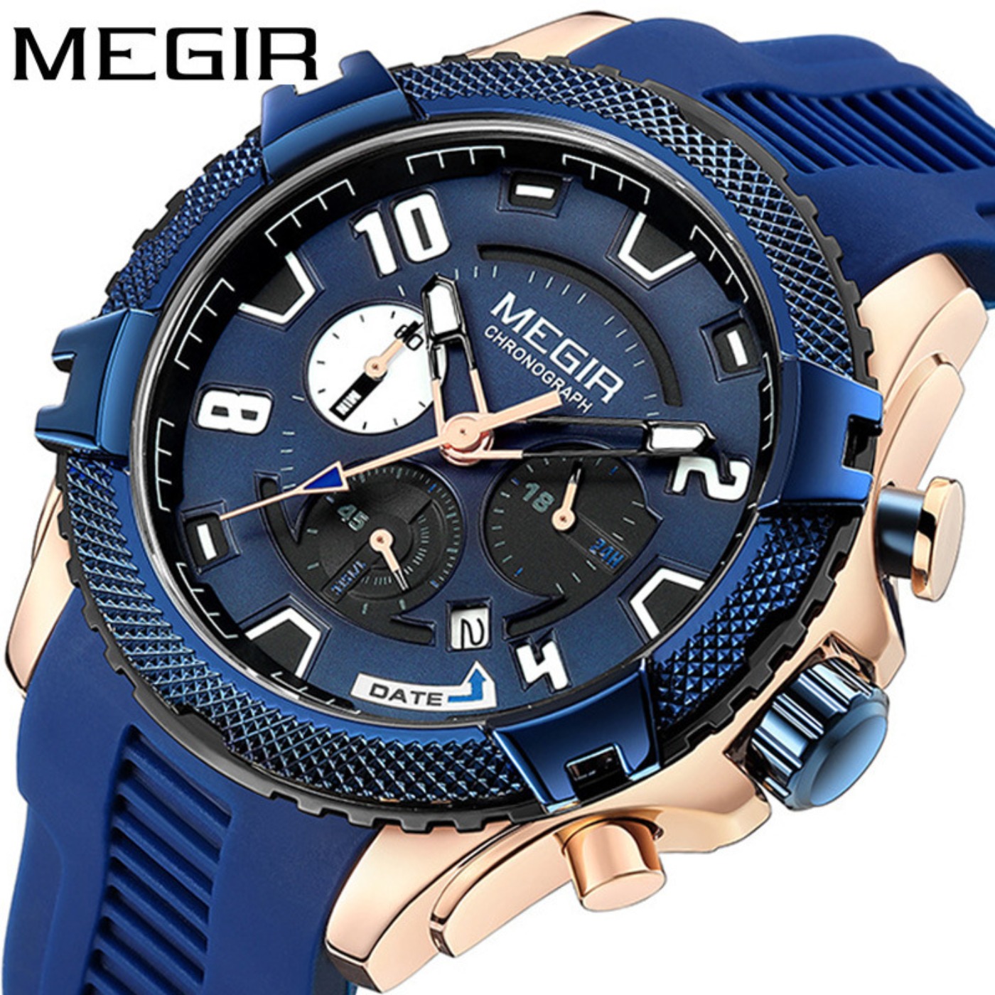 MEGIR 48MM Dial Chronograph Me - Chronograph Sport Watch recension och pris