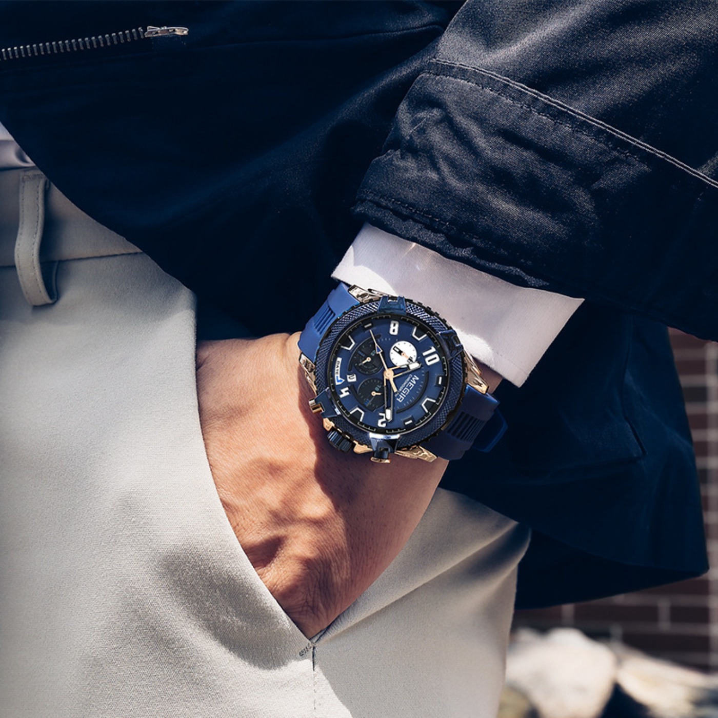 MEGIR 48MM Dial Chronograph Me - Chronograph Sport Watch recension och pris