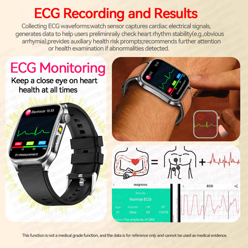 2026 New Non-Invasive Laser Tr - Smartwatch Square Watches For Men recension och pris