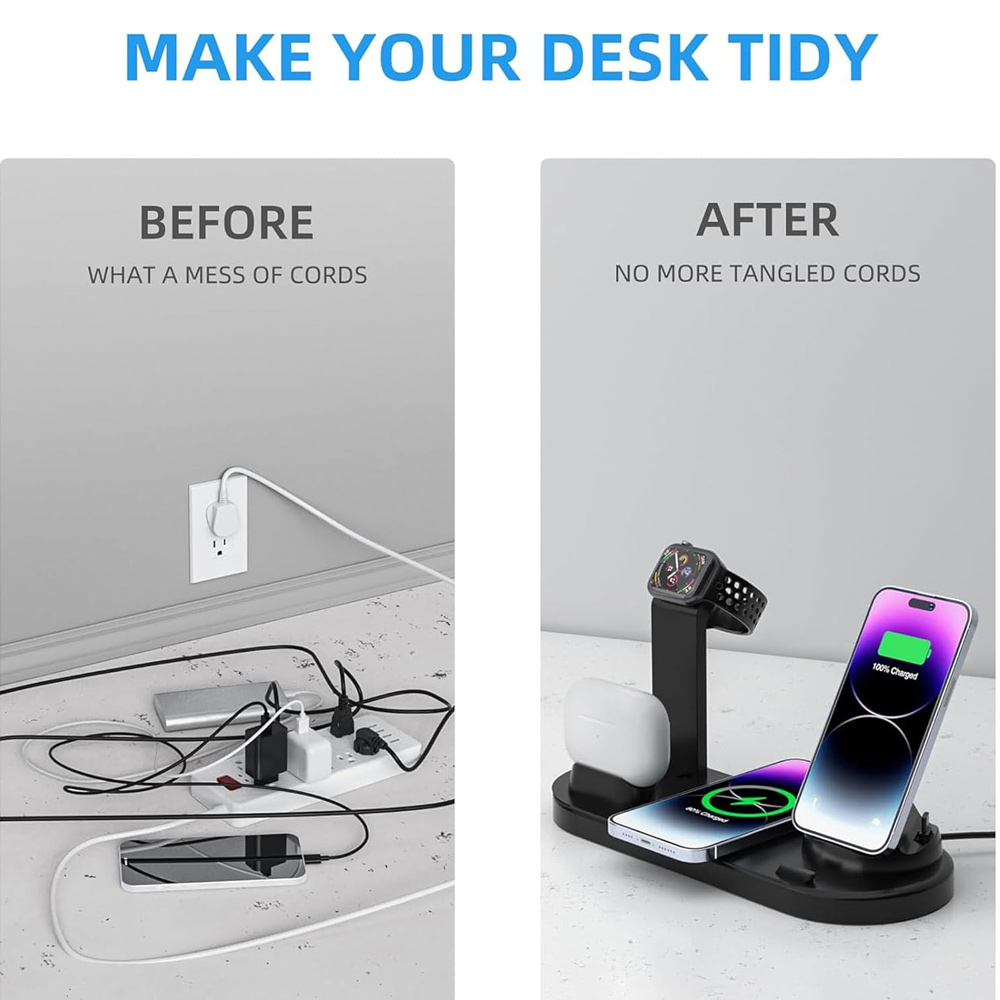 30W 7 in 1 Wireless Charger St - Smartwatch Watches For Iphone recension och pris
