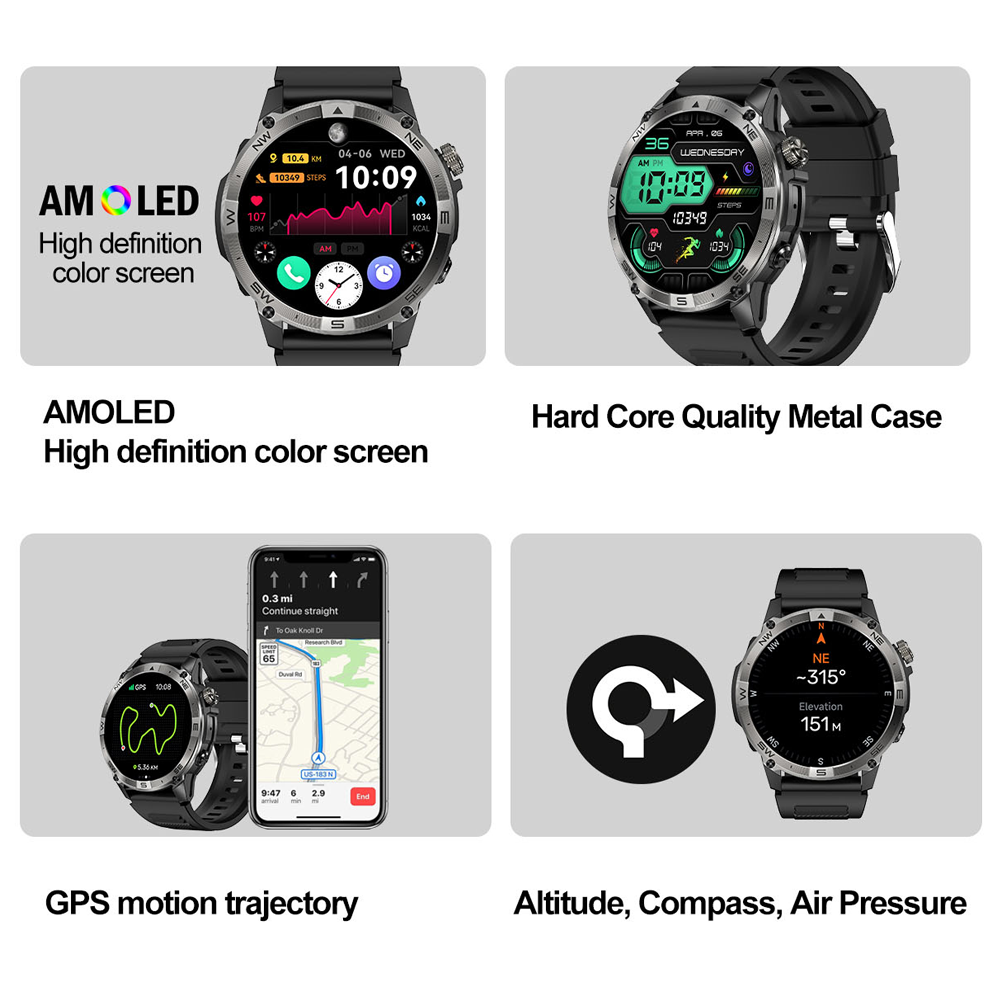 NORTH EDGE GPS Sports Smart Wa - Smartwatch Watches For Men With Gps recension och pris