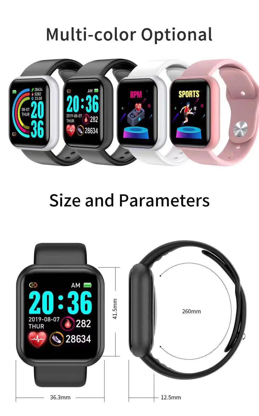 D20 Pro Smart Watch Men Y68 Sm - Smartwatch Digital Watches For Men recension och pris