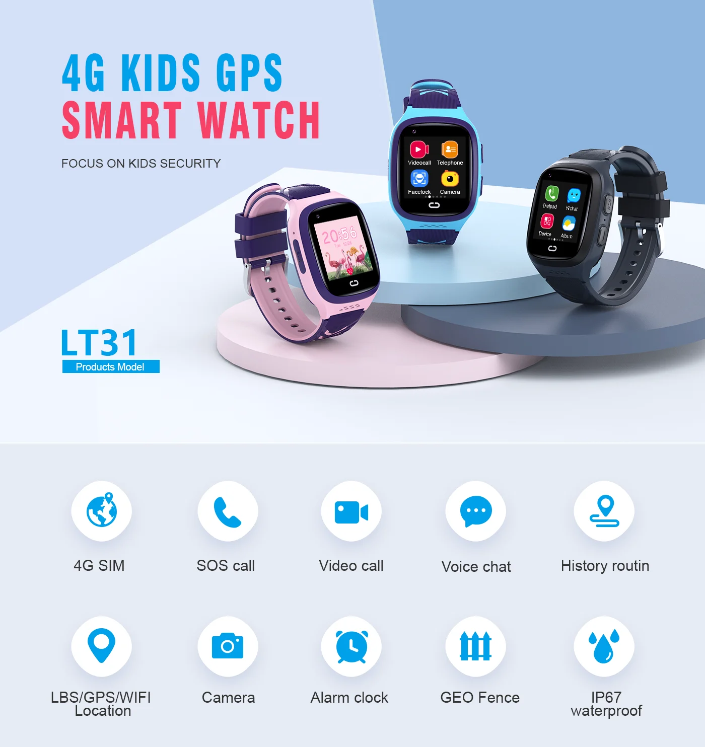 4G Kids Smartwatch SOS Waterpr - Smartwatch Digital Watches For Kids recension och pris