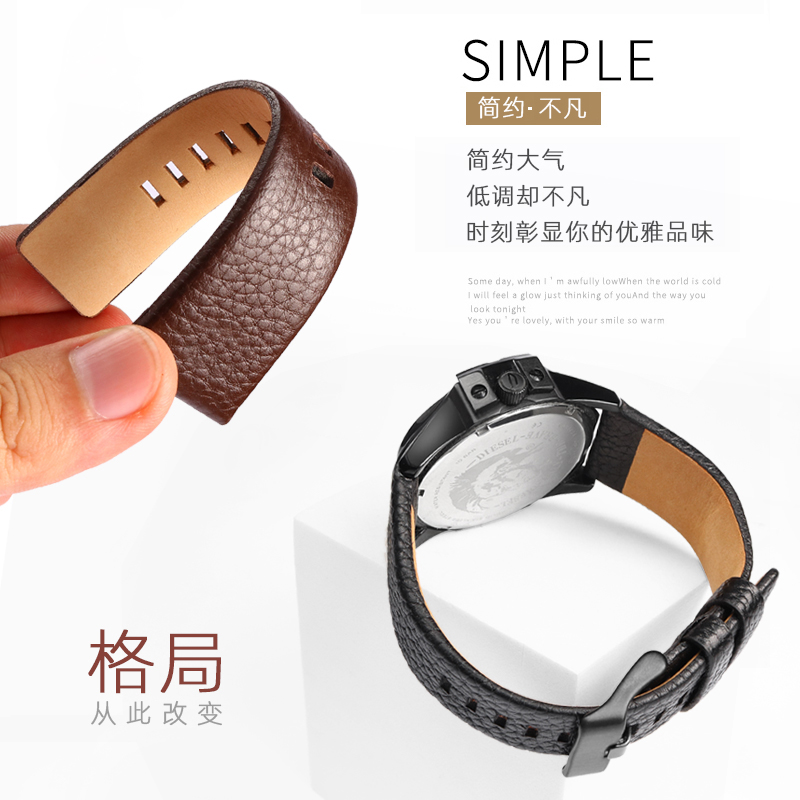 cowhide watchband For Diesel D - Diesel Watches Smartwatch recension och pris