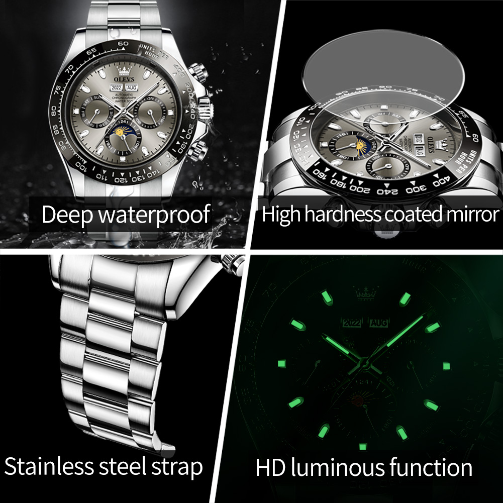 OLEVS 6654 Luxury Mens Watch C - Seiko Watch Presage recension och pris
