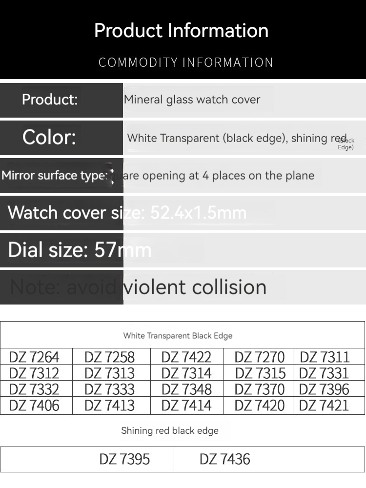 Mineral glass For Diesel DZ431 - Diesel Watches Smartwatch recension och pris