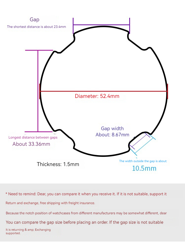Mineral glass For Diesel DZ431 - Diesel Watches Smartwatch recension och pris