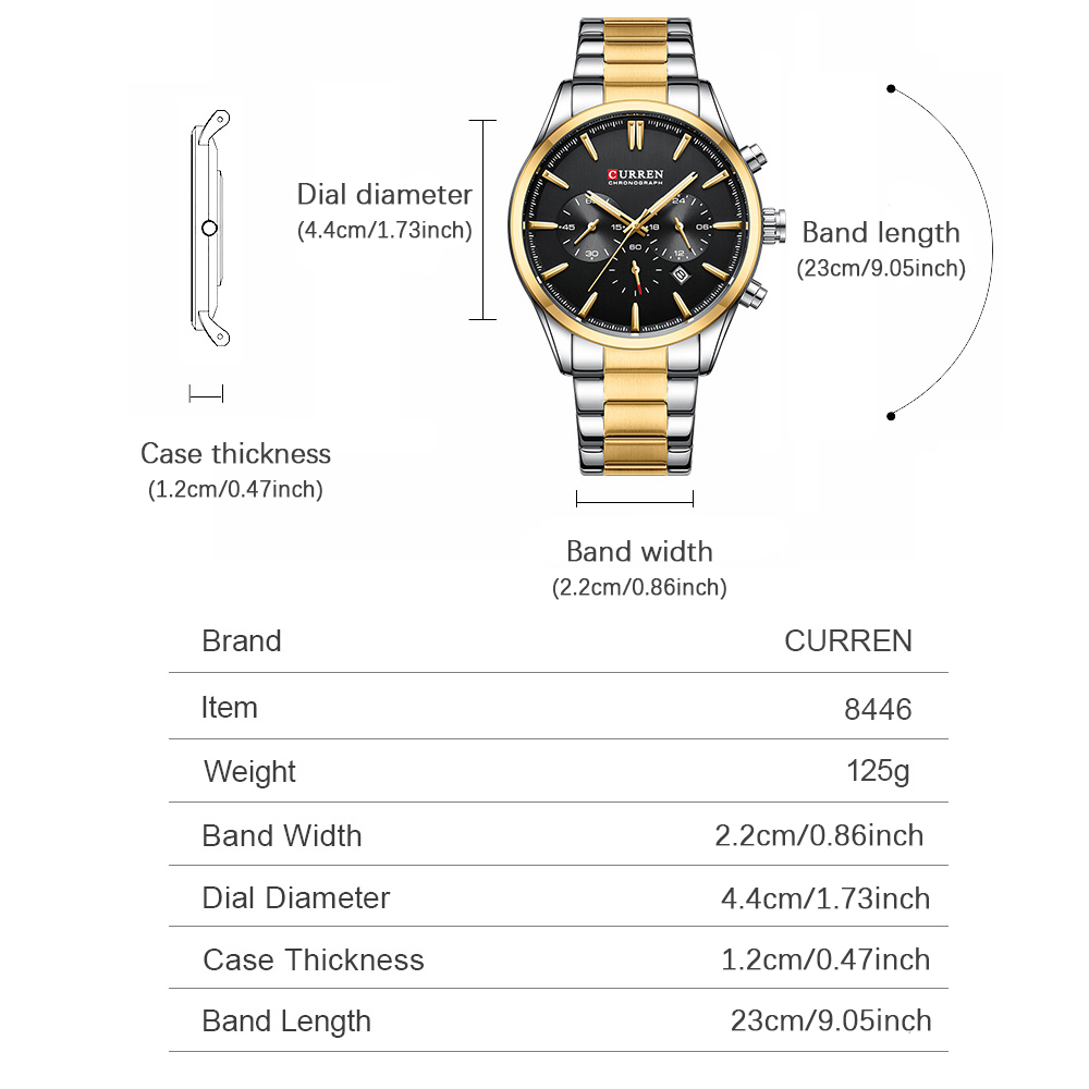 CURREN Casual Quartz Chrono Sp - Chronograph Sport Watch recension och pris