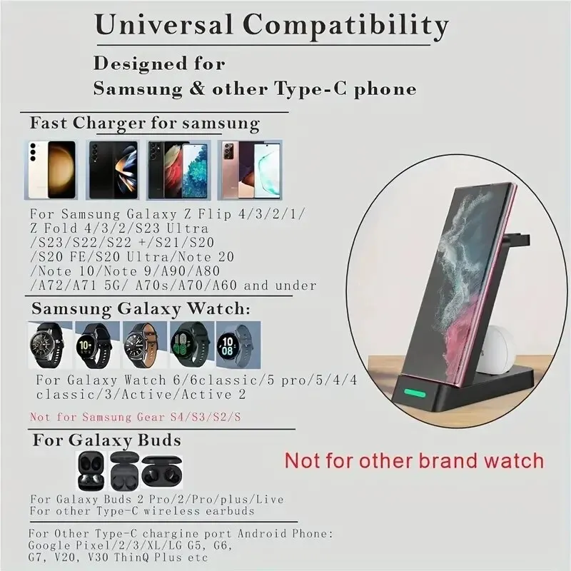 3 In 1 Charging Station for Sa - Watches Smartwatch Samsung recension och pris