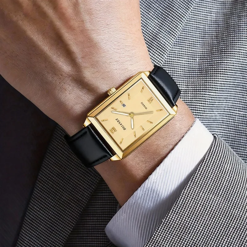 Casual Leather Men's Watches F - Smartwatch Square Watches For Men recension och pris