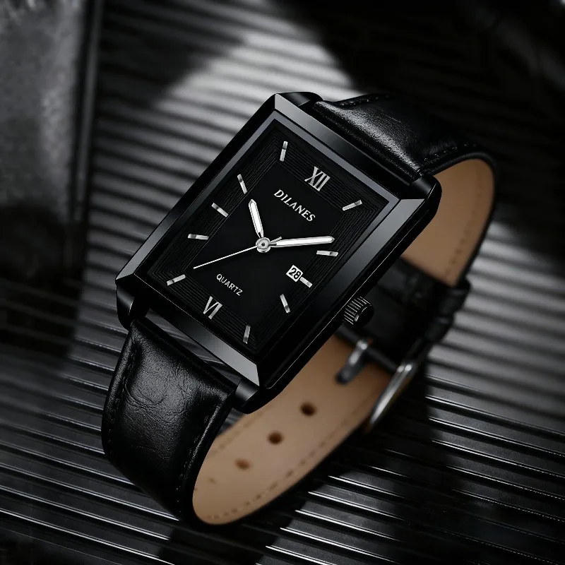 Casual Leather Men's Watches F - Smartwatch Square Watches For Men recension och pris