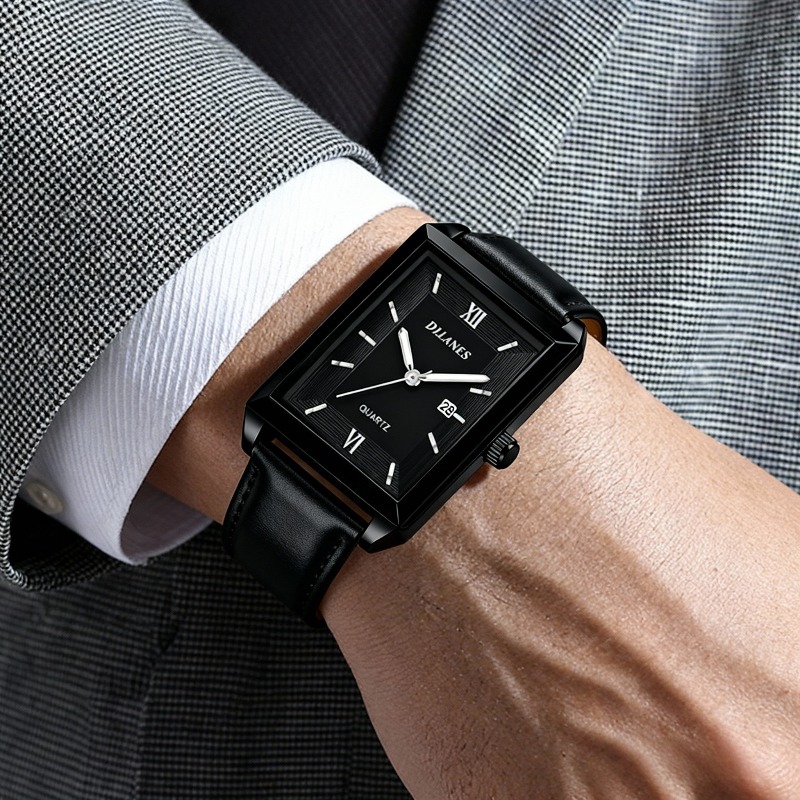 Casual Leather Men Watches Sim - Smartwatch Square Watches For Men recension och pris