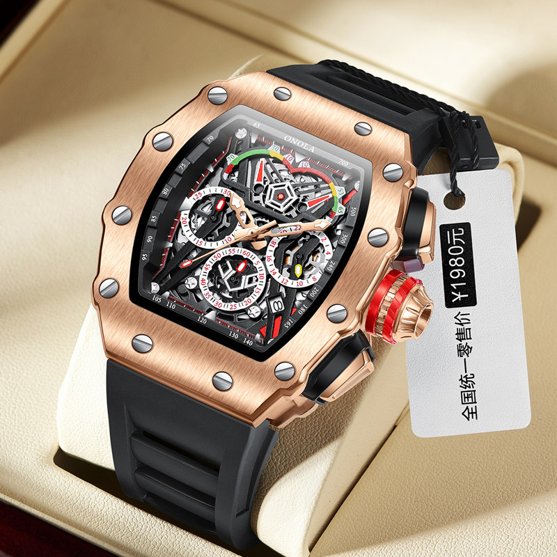 ONOLA Wristwatches Quartz Wris - Chronograph Sport Watch recension och pris