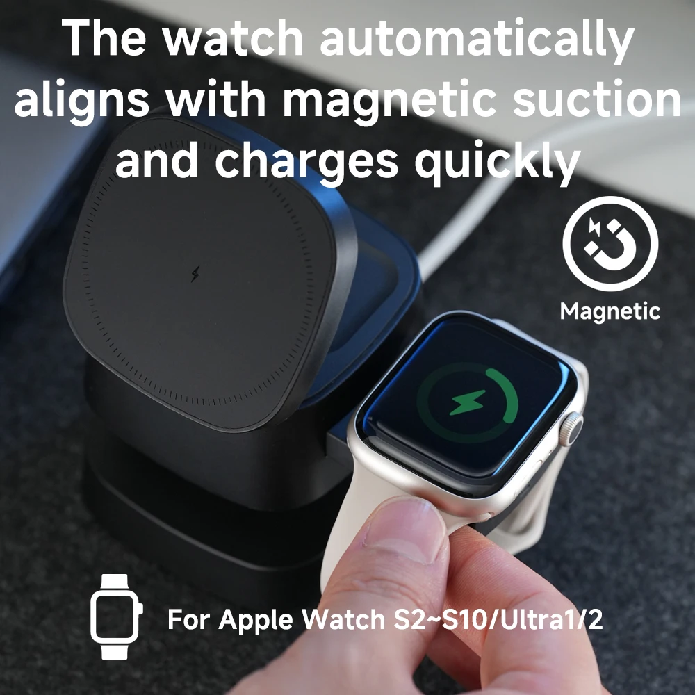 Magnetic 3 in 1 Wireless Charg - Smartwatch Watches For Iphone recension och pris