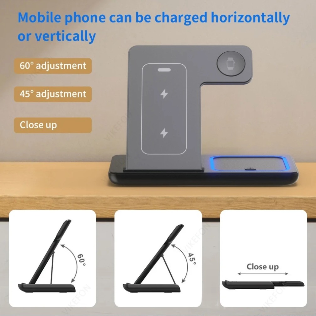Foldable 3 in 1 Wireless Charg - Smartwatch Watches For Iphone recension och pris