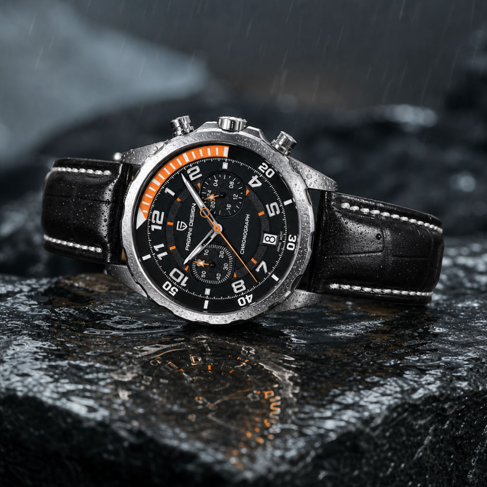 PAGANI DESIGN Classic Leather  - Chronograph Sport Watch recension och pris