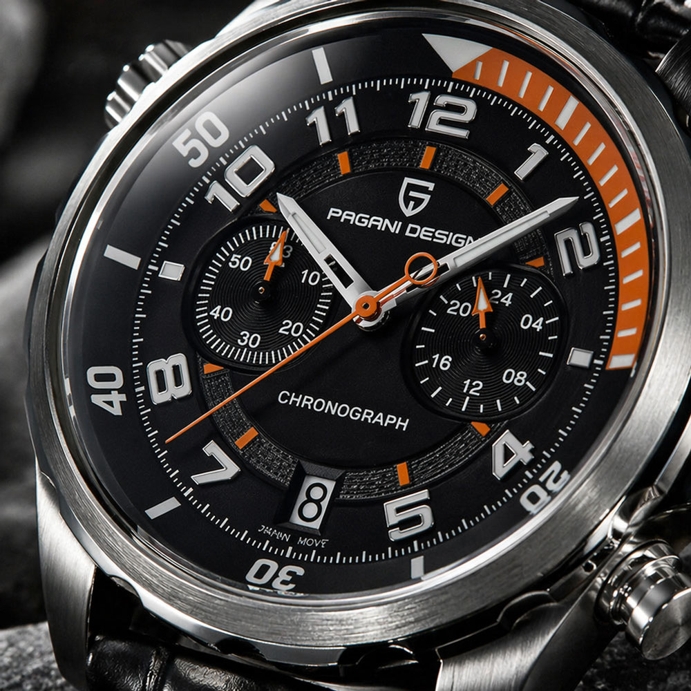 PAGANI DESIGN Classic Leather  - Chronograph Sport Watch recension och pris