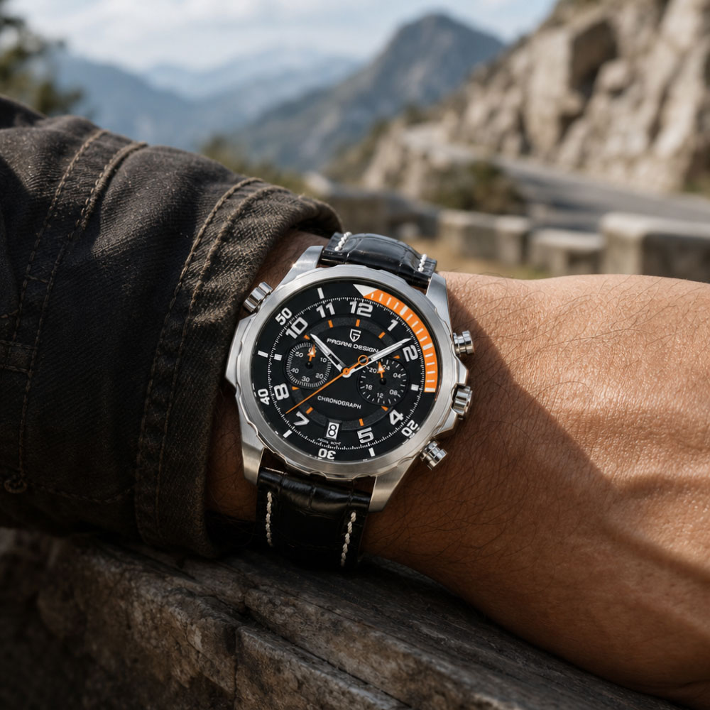 PAGANI DESIGN Classic Leather  - Chronograph Sport Watch recension och pris