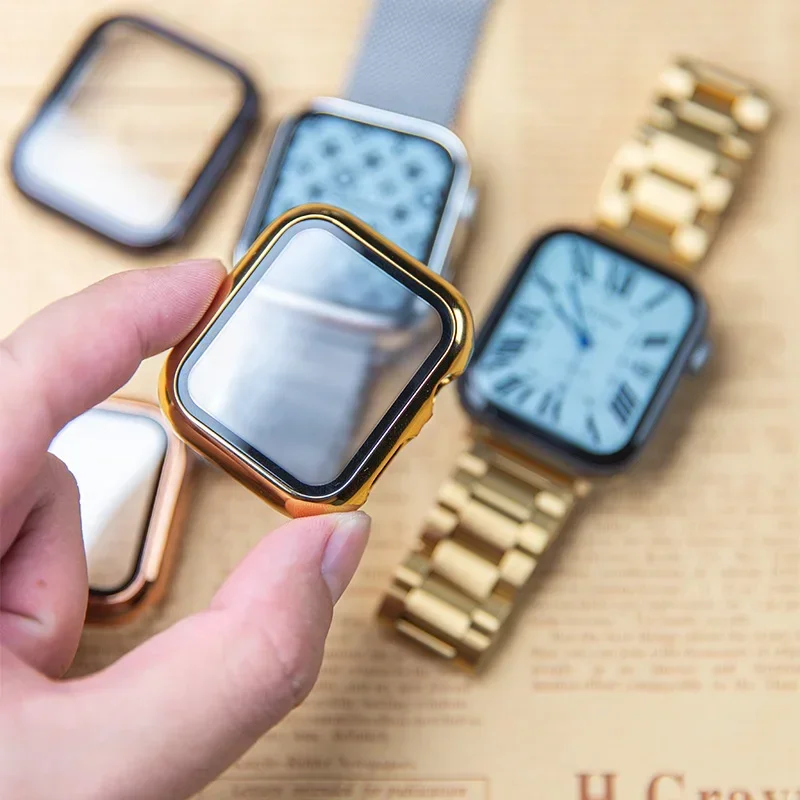 Glass+case For Apple Watch ban - Smartwatch Watches For Girls recension och pris