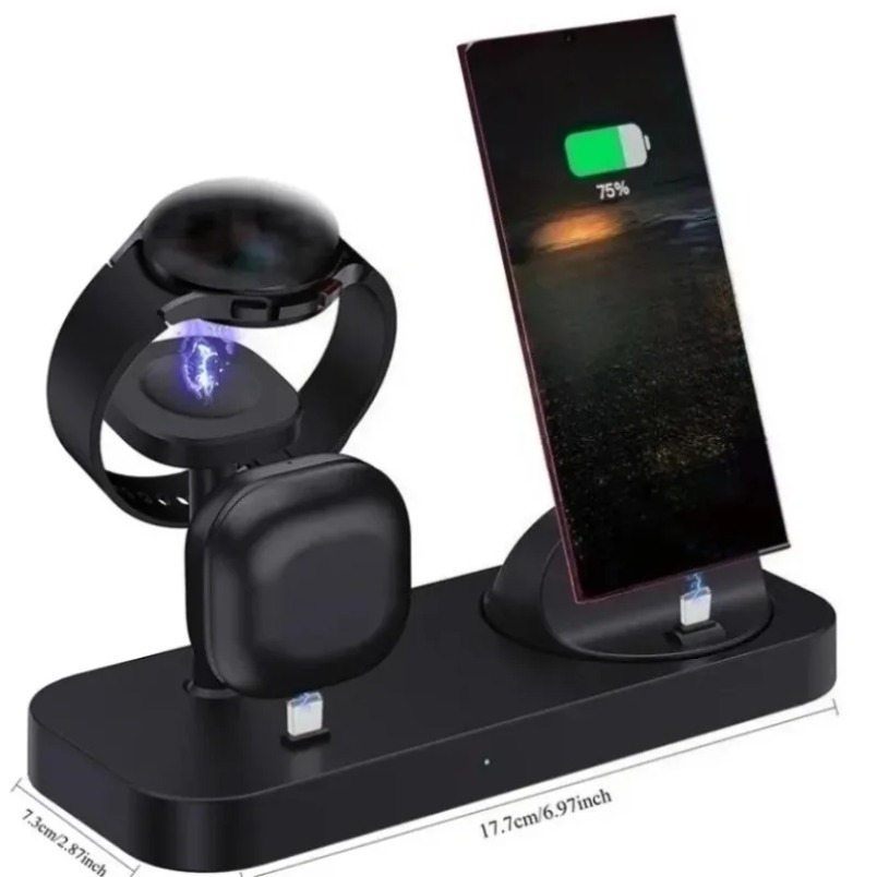 3 in 1 Wireless Charger Dual C - Watches Smartwatch Samsung recension och pris