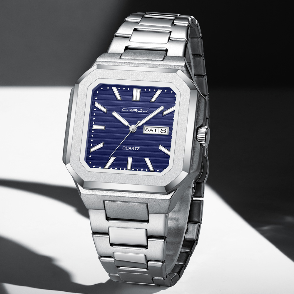 CRRJU Men's Casual Stainless S - Smartwatch Square Watches For Men recension och pris