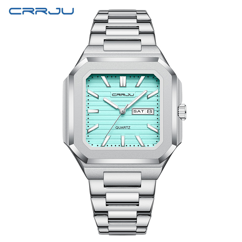 CRRJU Men's Casual Stainless S - Smartwatch Square Watches For Men recension och pris