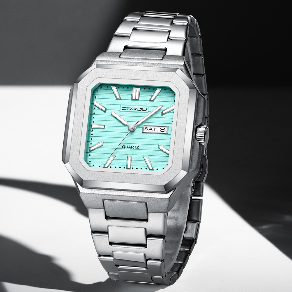 CRRJU Men's Casual Stainless S - Smartwatch Square Watches For Men recension och pris