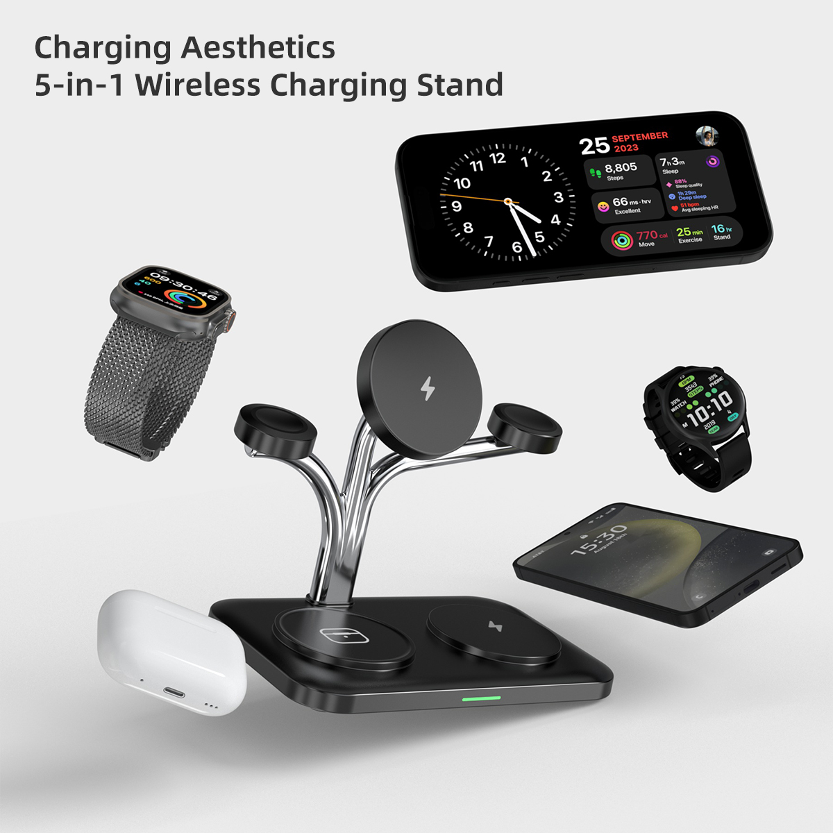 5 IN 1 Magnetic Wireless Charg - Watches Smartwatch Samsung recension och pris
