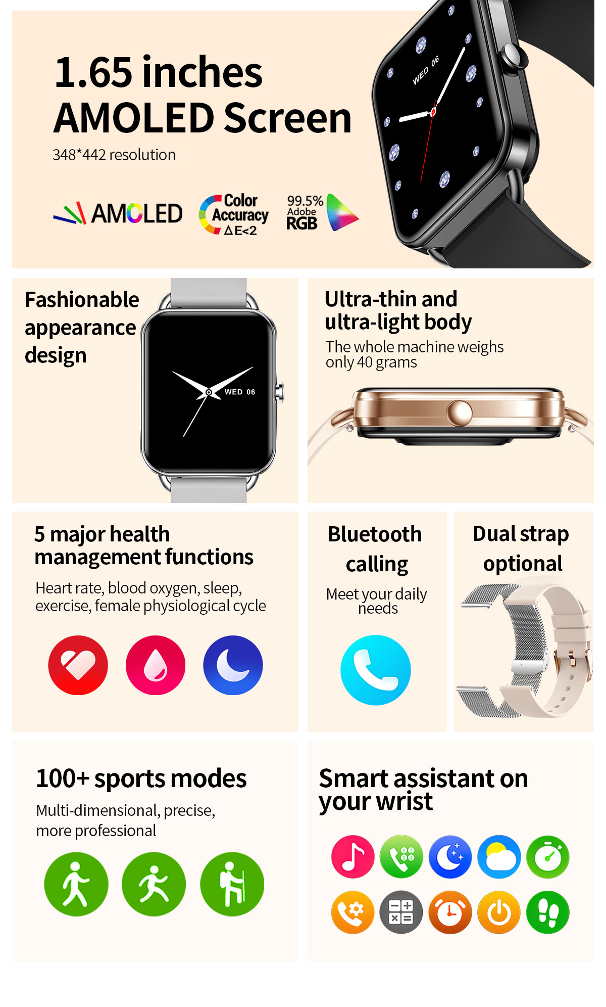2024 Smart Watch Android Phone - Smartwatch Square Watches For Men recension och pris