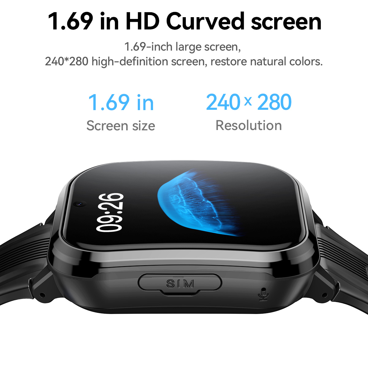 HOCO Y108 1.69inch HD LCD Curv - Smartwatch Digital Watches For Kids recension och pris