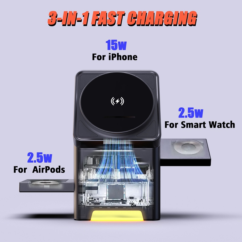 3 in 1 Magnetic Wireless Charg - Watches Smartwatch Samsung recension och pris