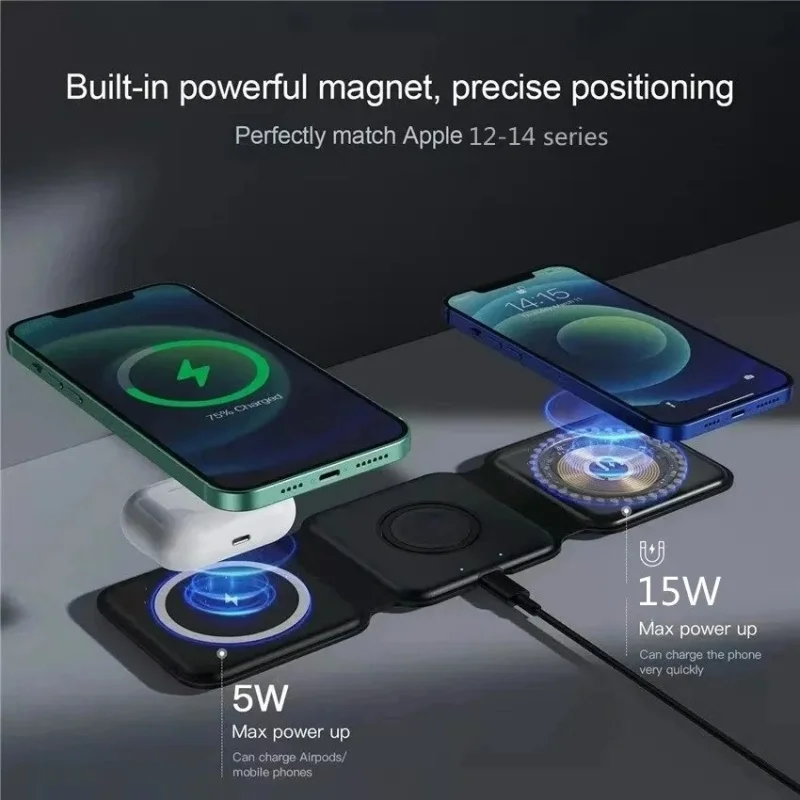 3 in 1 Portable Magnetic Wirel - Watches Smartwatch Samsung recension och pris