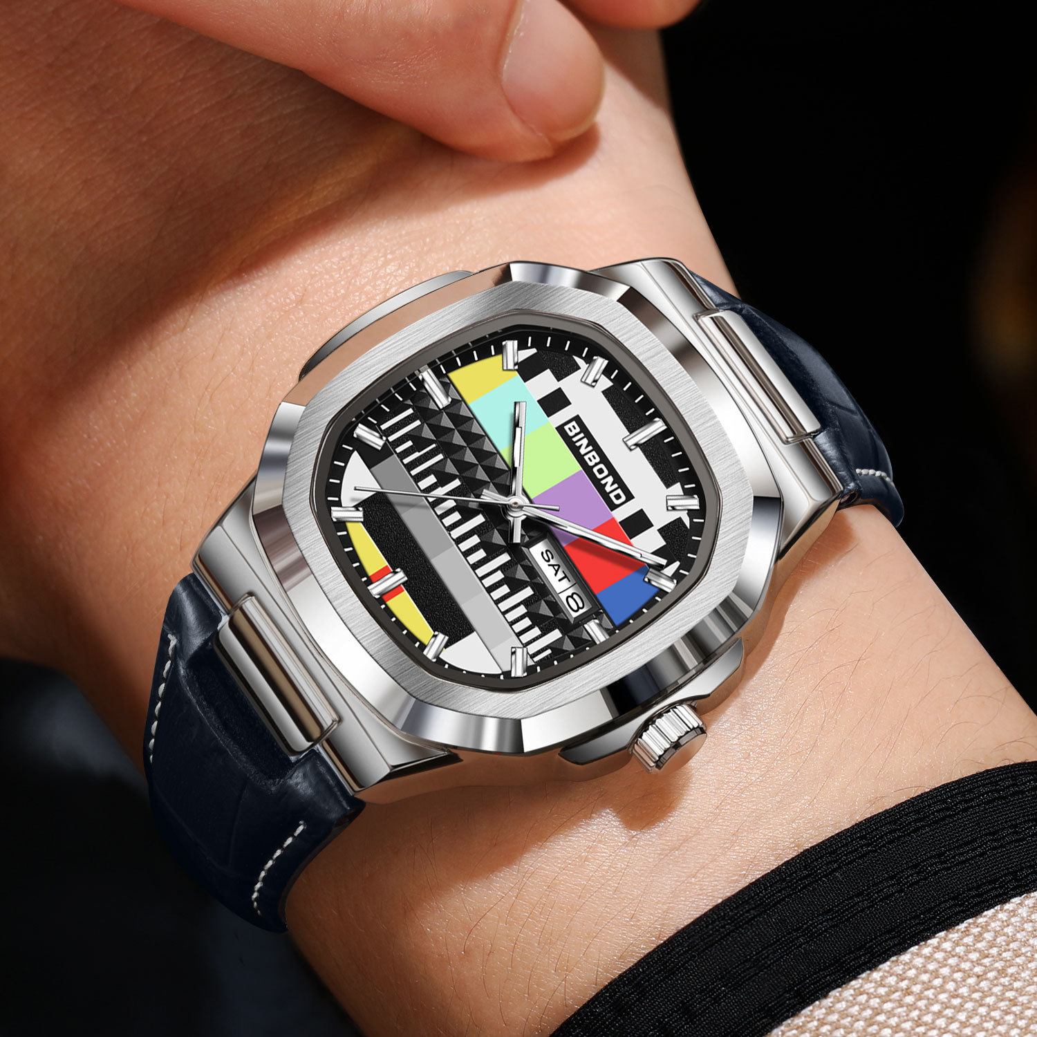 BINBOND  Genuine Square Watch  - Smartwatch Square Watches For Men recension och pris
