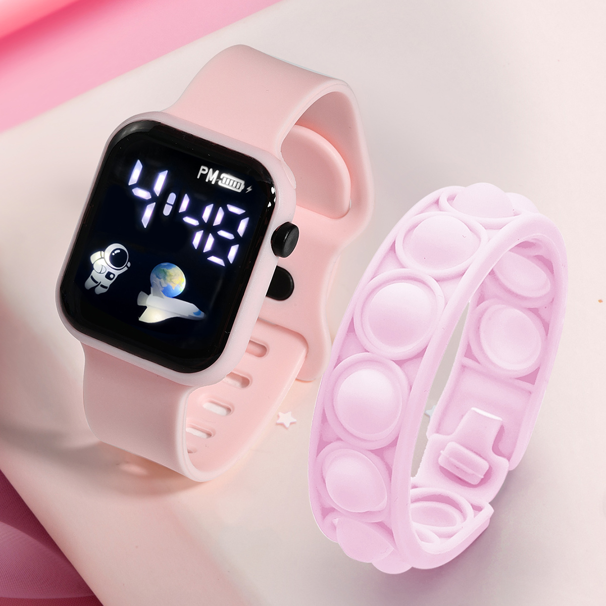 2PCS Children's Smart Watch Br - Smartwatch Watches For Girls recension och pris